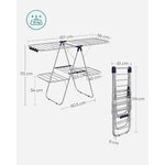 Étendoir à linge pliable SONGMICS LLR53BU 3