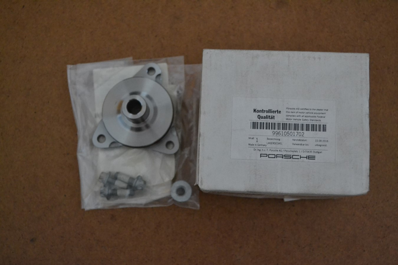 Couvercle de palier + visserie Porsche 911 996 Boxster 986
