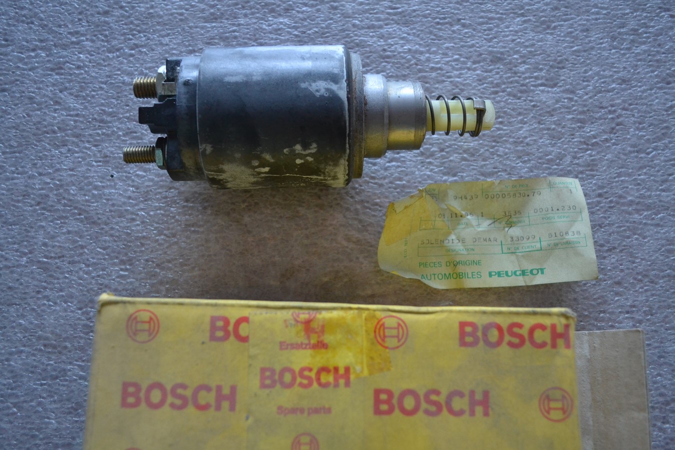 Solénoïde de démarreur Bosch Peugeot 504 505 604