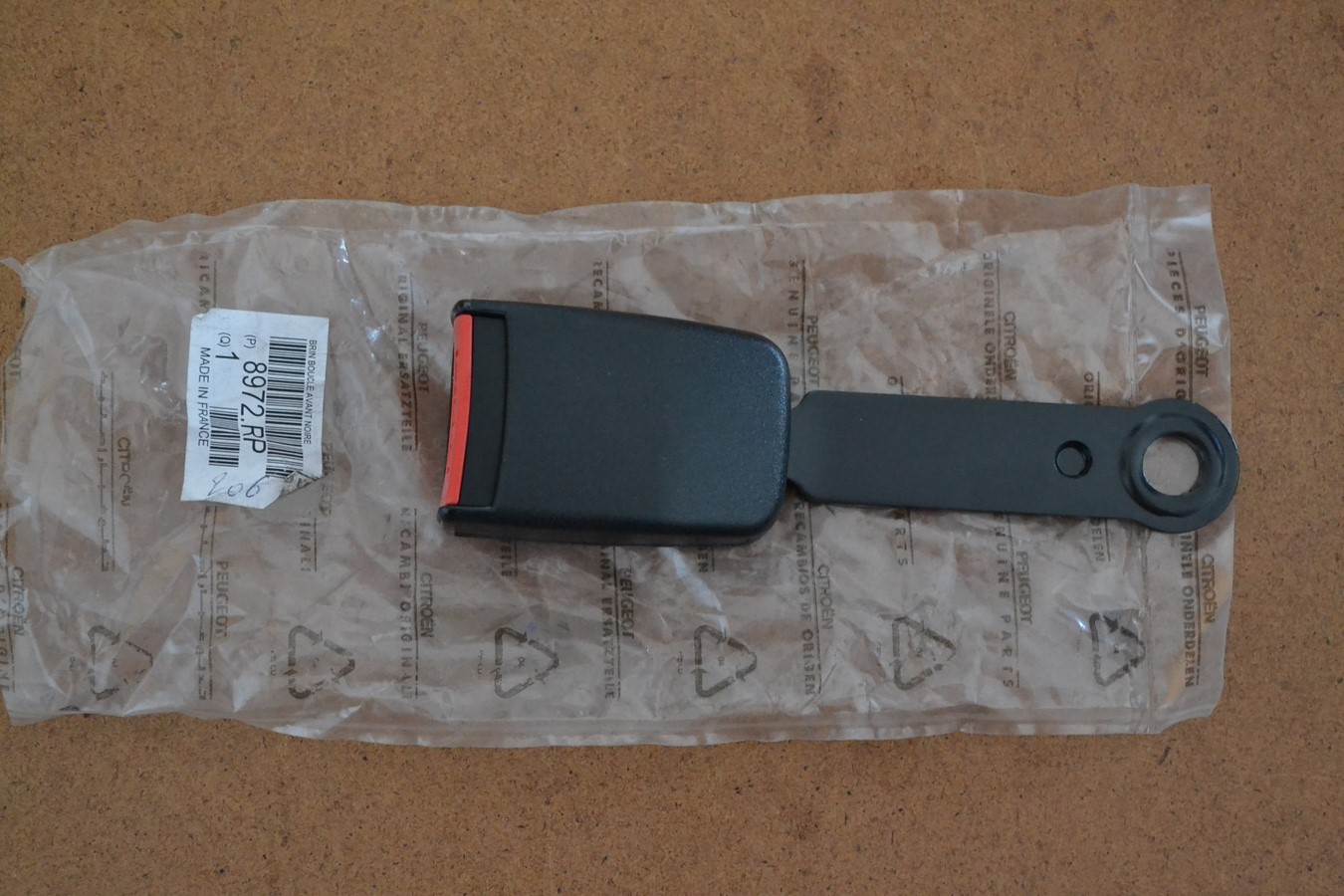 Brin boucle de ceinture avant gauche pour Peugeot 206