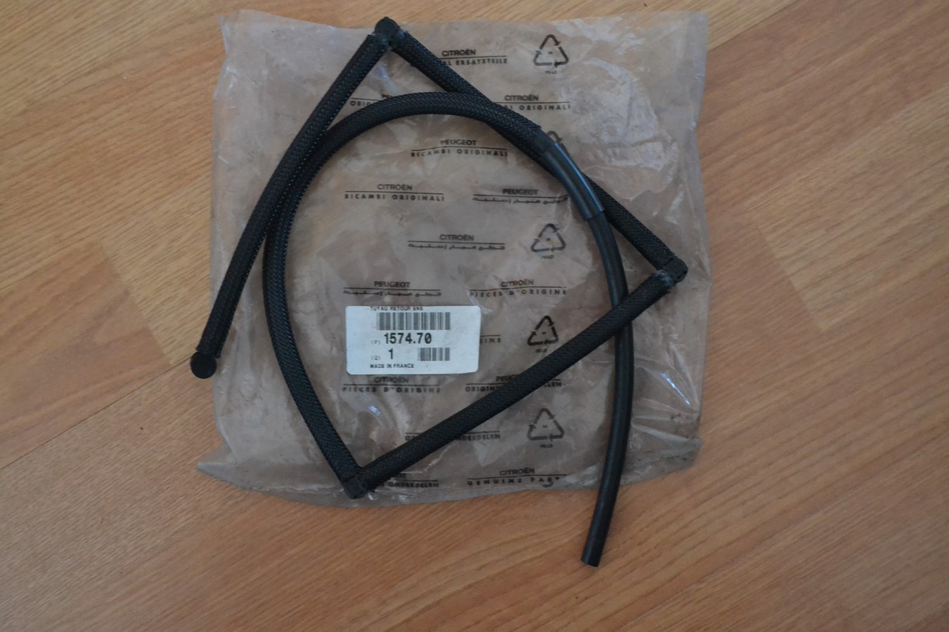Tuyau de retour carburant diesel pour Peugeot / Citroen, L=655mm