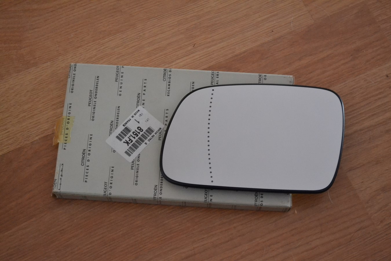 Glace de rétroviseur gauche convexe pour Peugeot 307 CC et SW