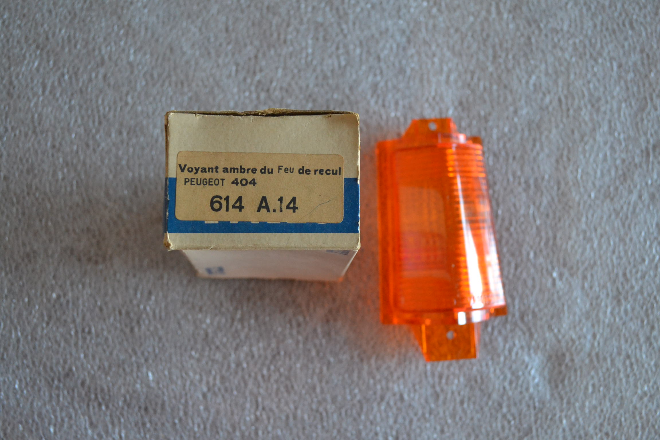 Transparent feu de recul orange Peugeot 404 berline 1967-68