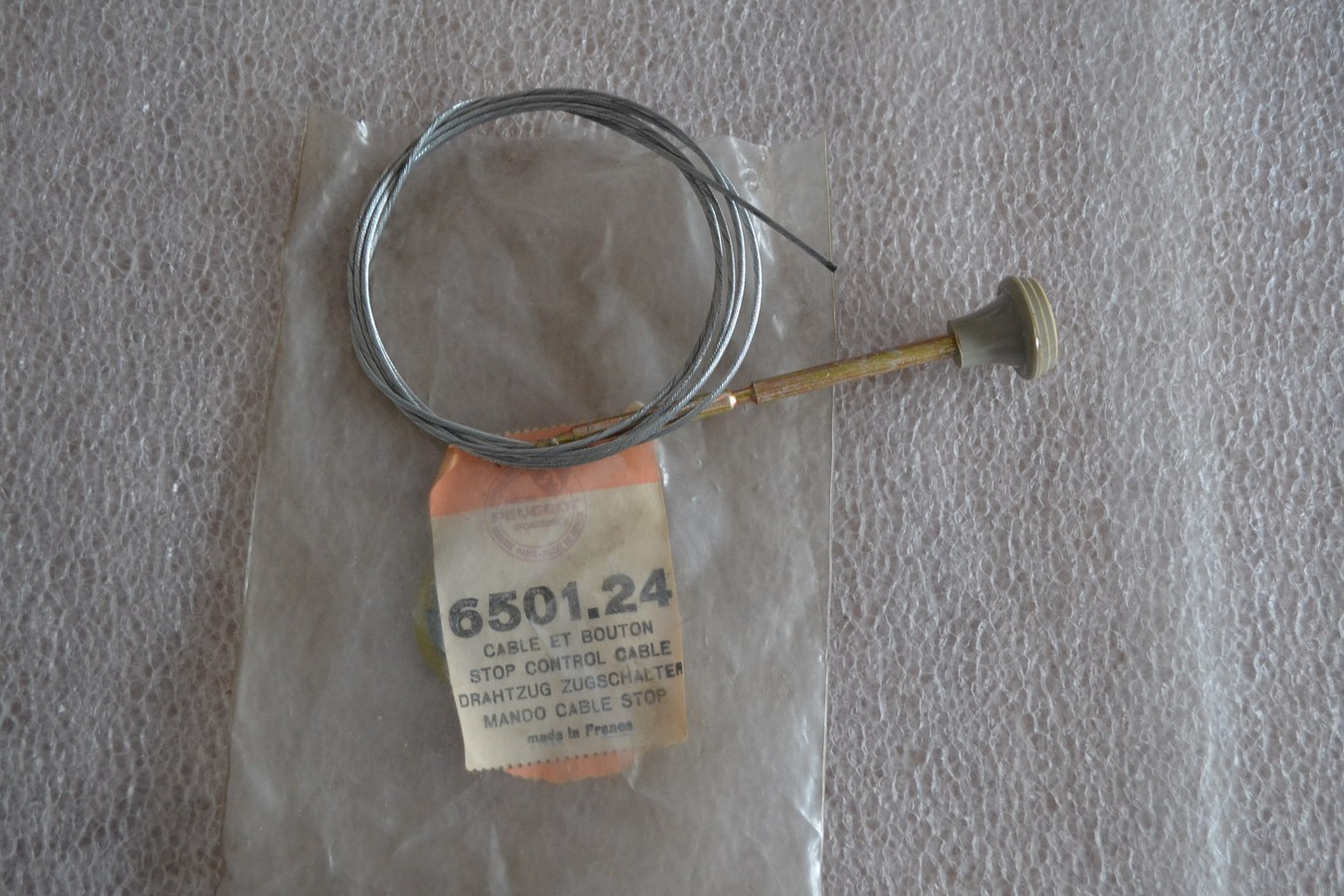 Câble de commande d\'arrêt de pompe à injection diesel Peugeot D4B, neuf d\'origine