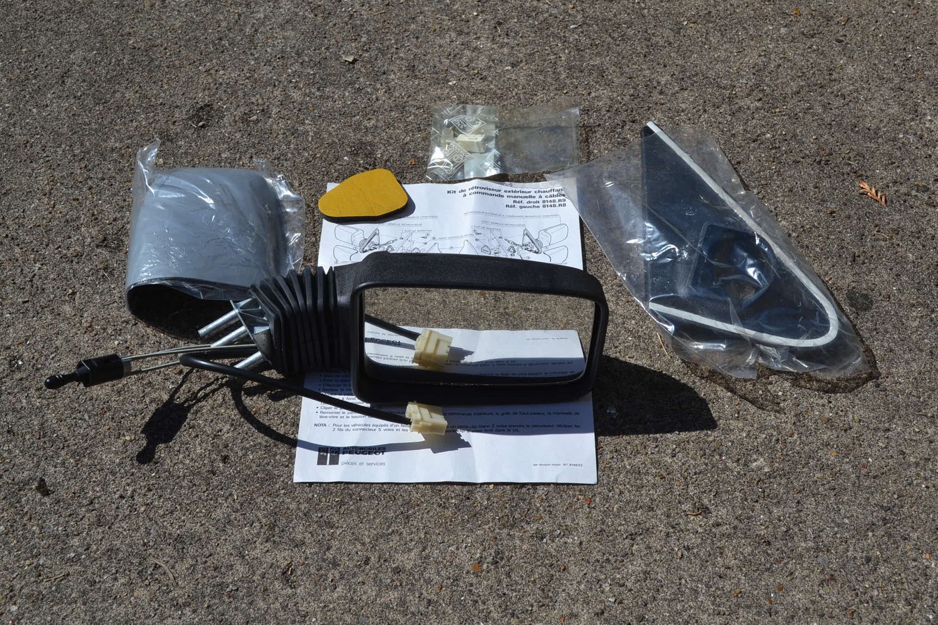 Kit complet rétroviseur droit, chauffant, Peugeot 405 tous modèles après 1990