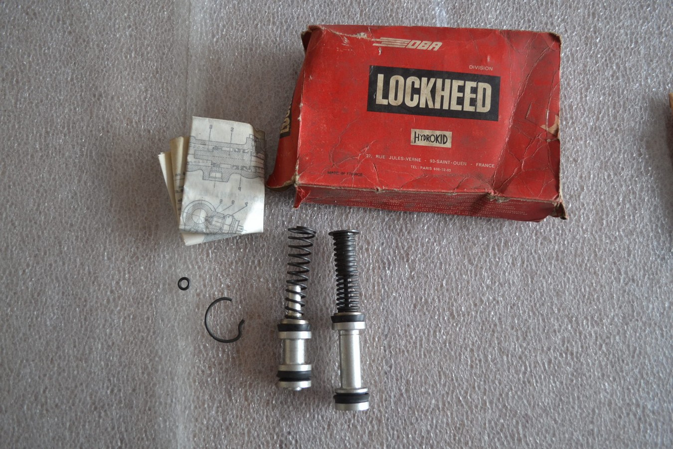 Nécessaire de réparation maître cylindre de frein tandem, Peugeot 504, 19mm