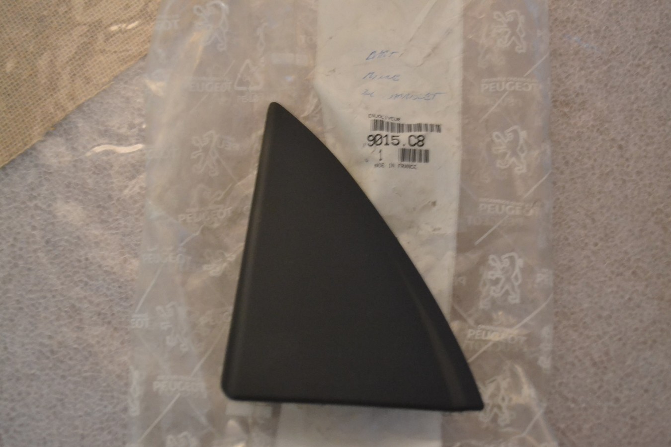 Enjoliveur intérieur de gousset de rétroviseur gauche, noir, Peugeot 306 cabriolet