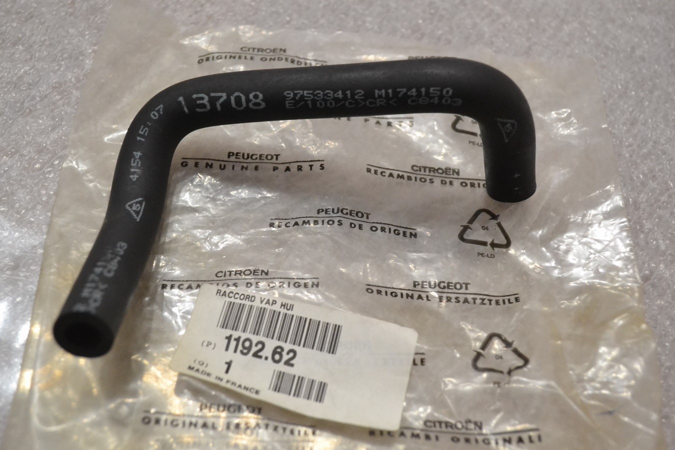 Durite reniflard moteur TU Peugeot - Citroen