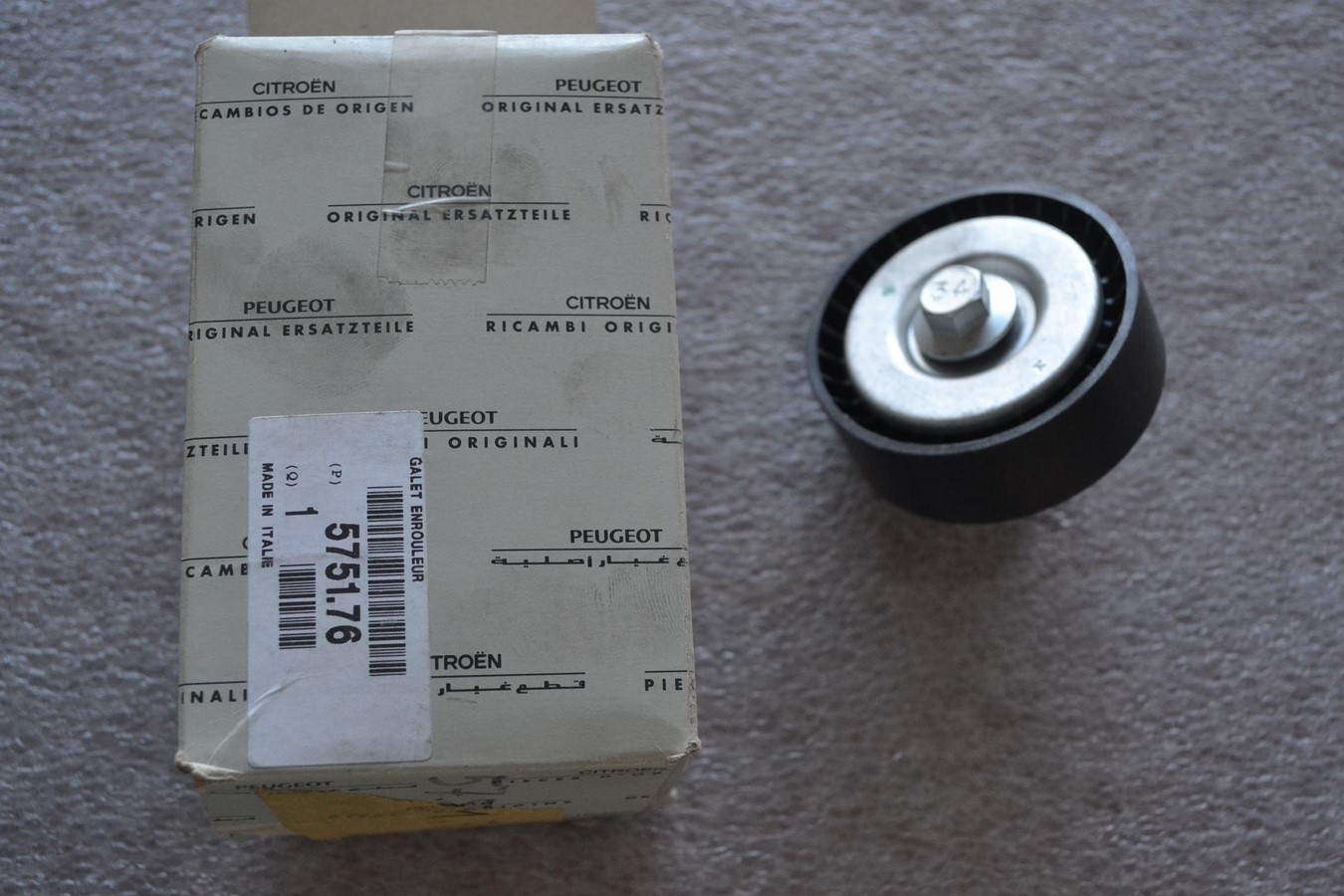 Galet courroie accessoires Peugeot - Citroen, axe 70mm
