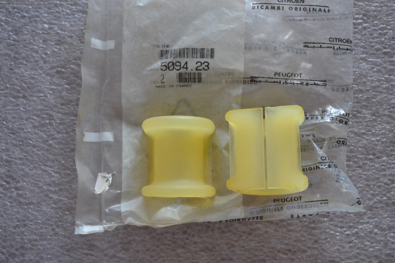 Jeu de 2 paliers de barre stabilisatrice avant pour Peugeot 104, diam 21mm