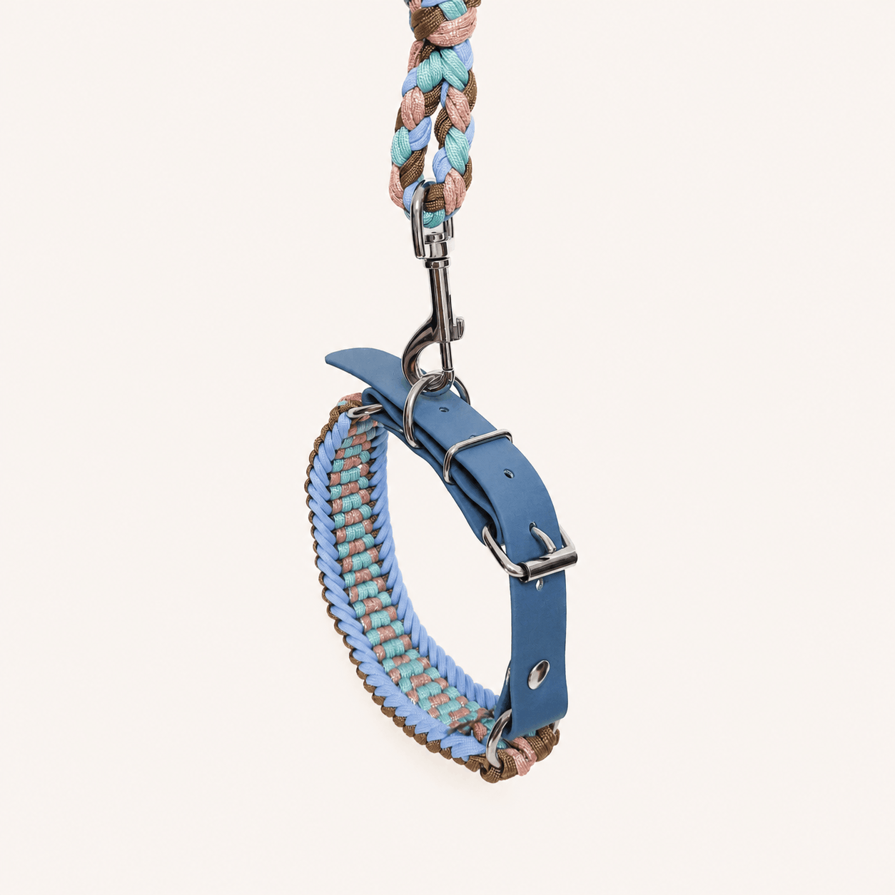 laisse-collier-biothane-paracorde-bleu-chien
