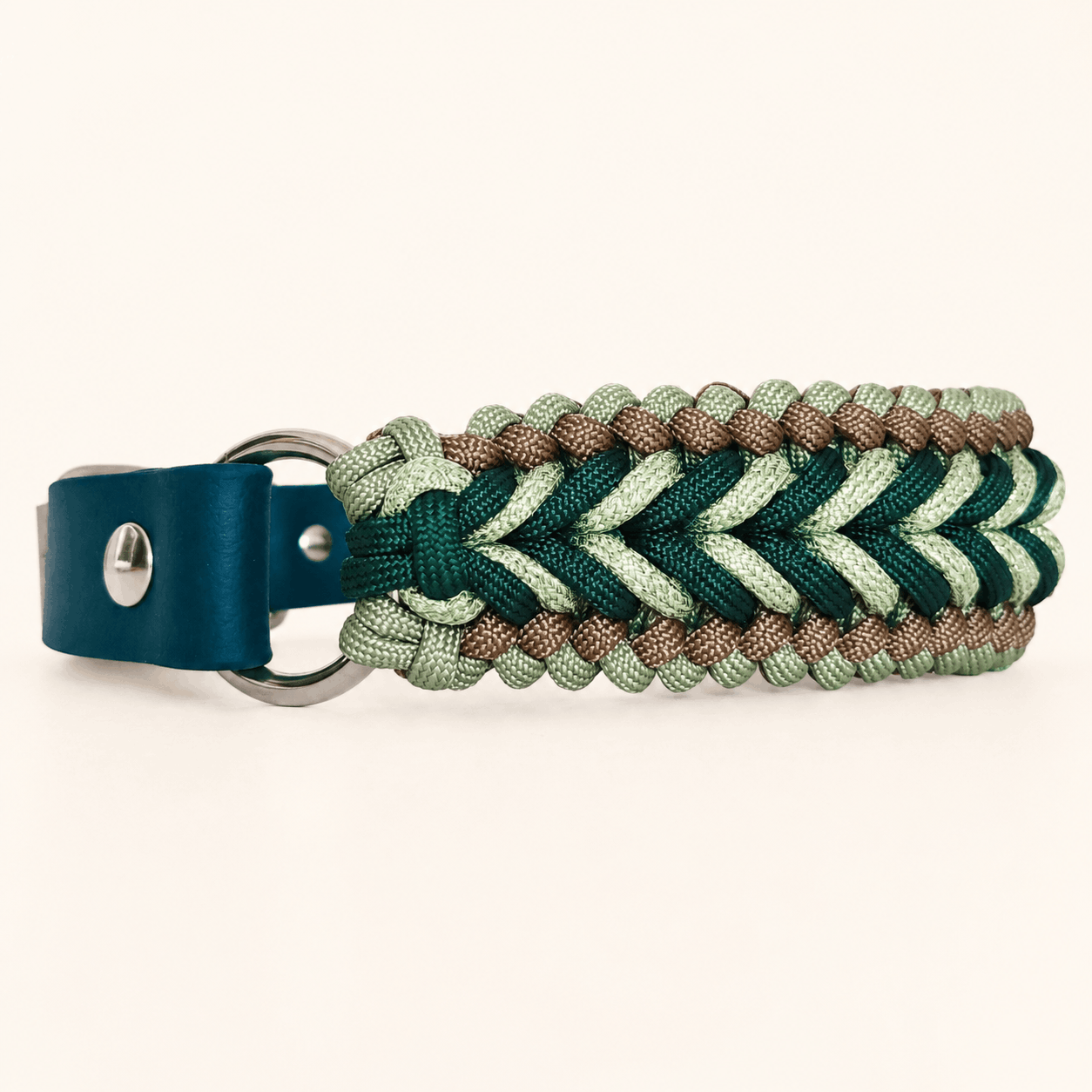 collier-paracorde-vert-biothane-tresse-chiens