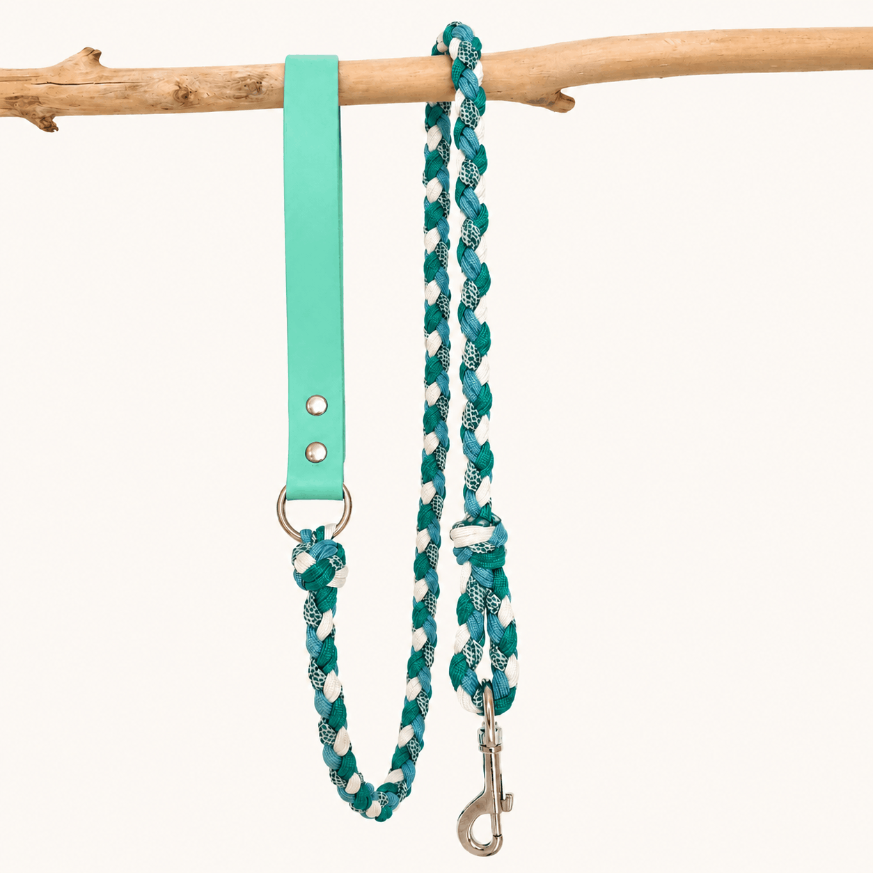 laisse-biothane-paracorde-turquoise-chien