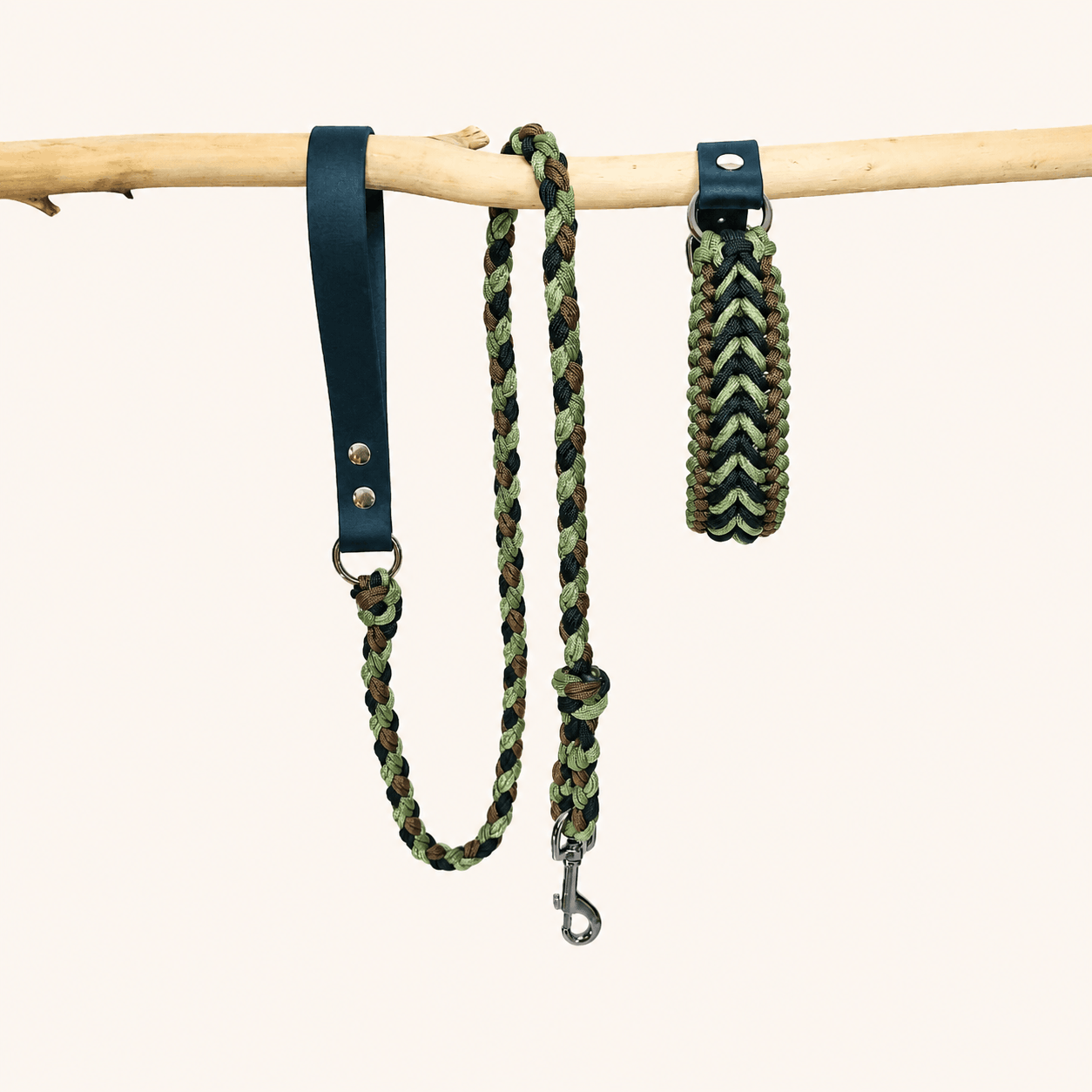 laisse-collier-biothane-paracorde-vert-chiens
