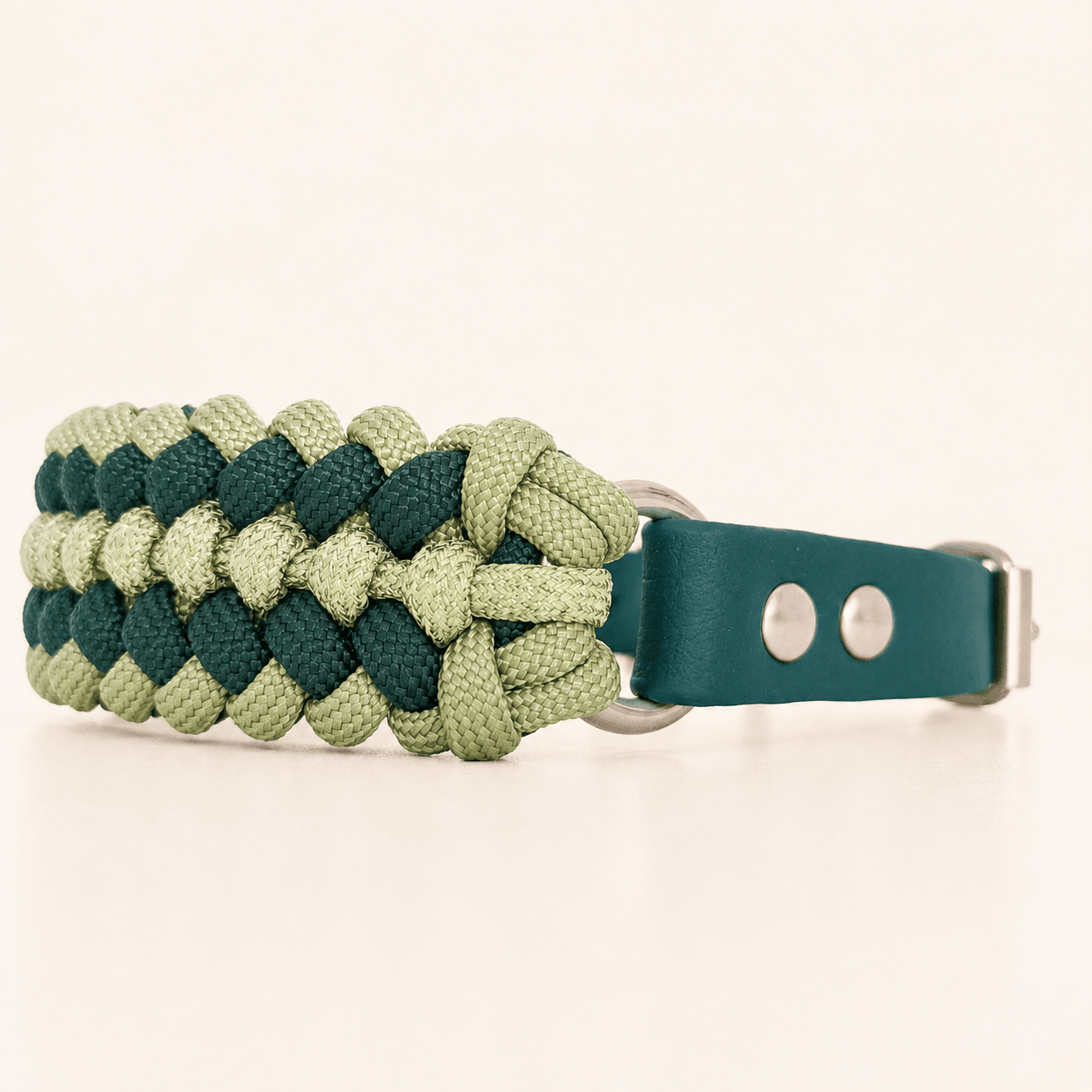 collier-petit-chien-vert-paracorde-biothane-tresse