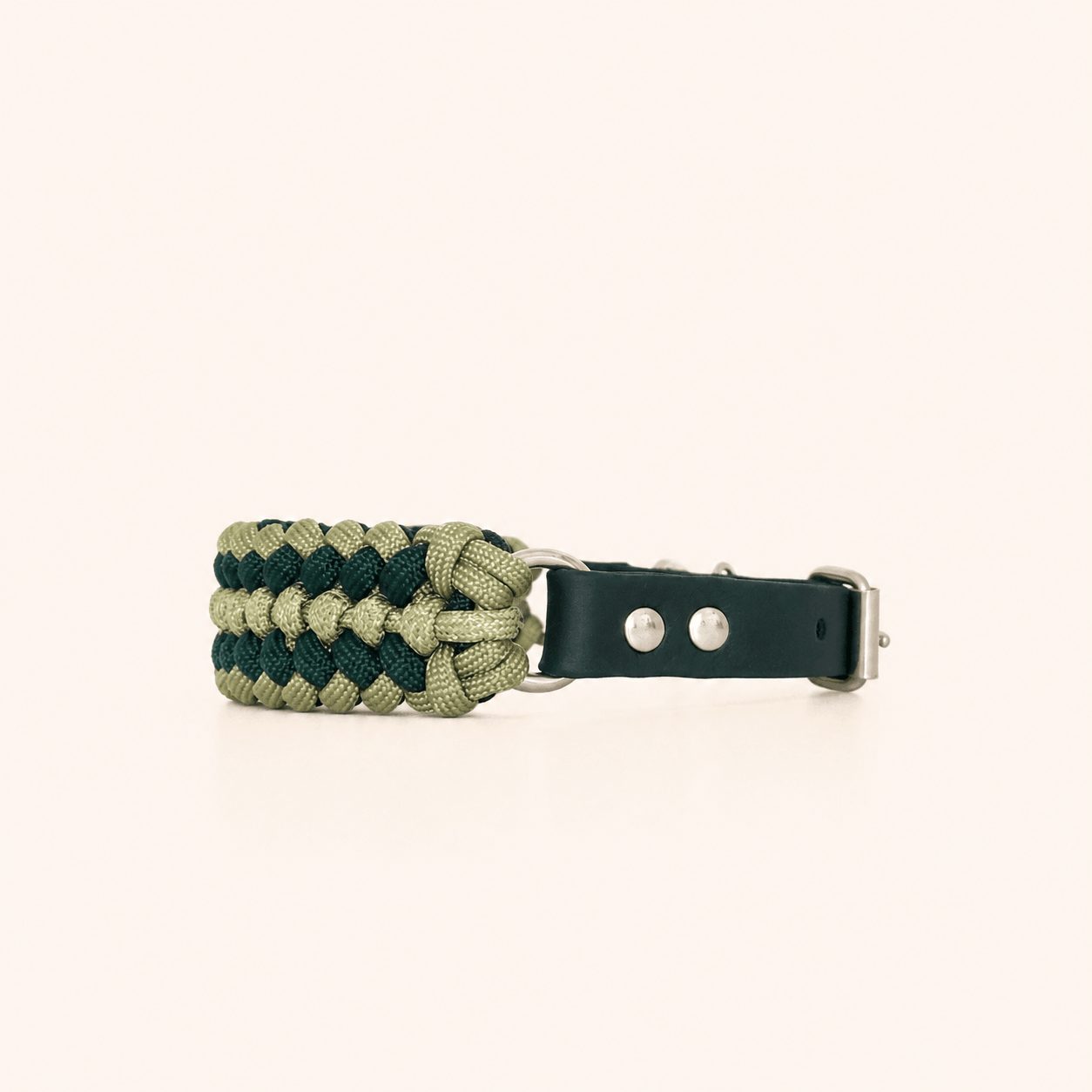collier-petit-chien-paracorde-vert-biothane-tresse