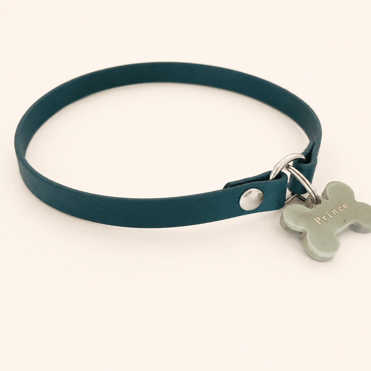 collier-biothane-porte-medaille-chien-vert-truffeetflair