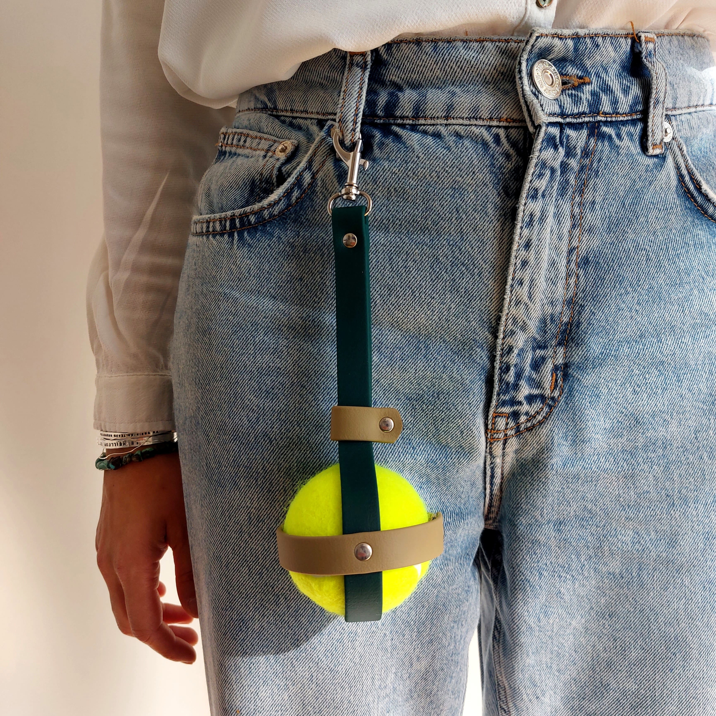 porte-balle-biothane-accessoire-chien-vert