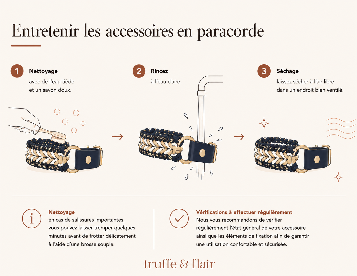 entretien accessoires chien biothane paracorde collier
