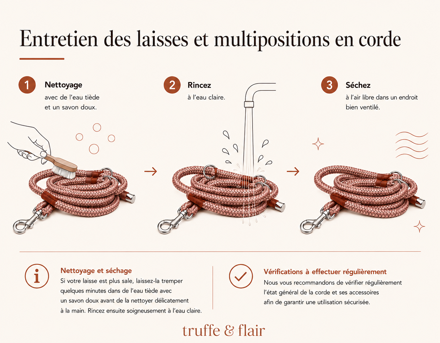 entretien accessoires chien corde laisse