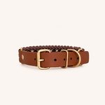 collier-paracorde-brun-biothane-tresse-chien