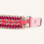 collier-chien-fuchsia-paracorde-biothane-tresse