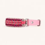 collier-chien-paracorde-fuchsia-biothane-tresse