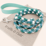 laisse-paracorde-biothane-turquoise-chien-truffeflair