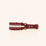 collier-petit-chien-paracorde-framboise-biothane-tresse