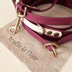 laisse-multipositions-mains-libres-biothane-framboise-chien-truffeetflair