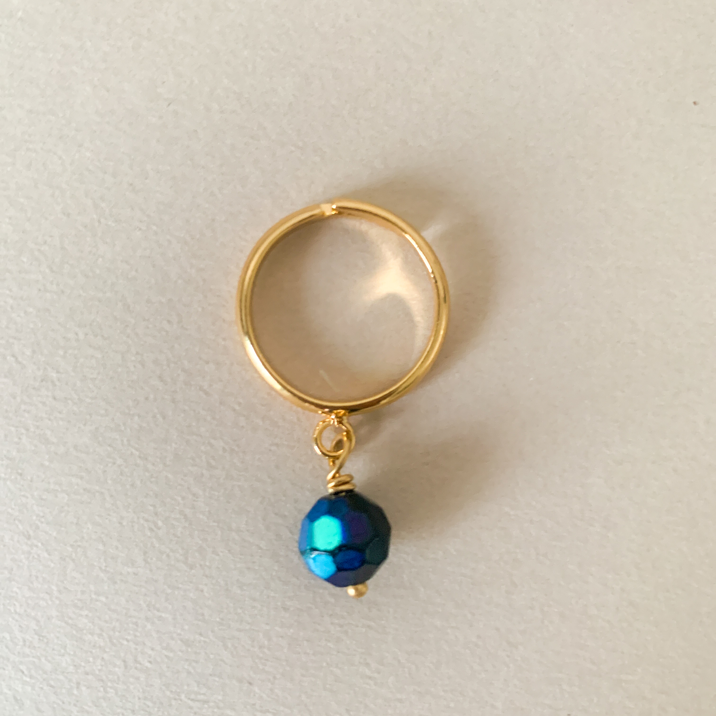 La bague pampille SOLO Bohème noire
