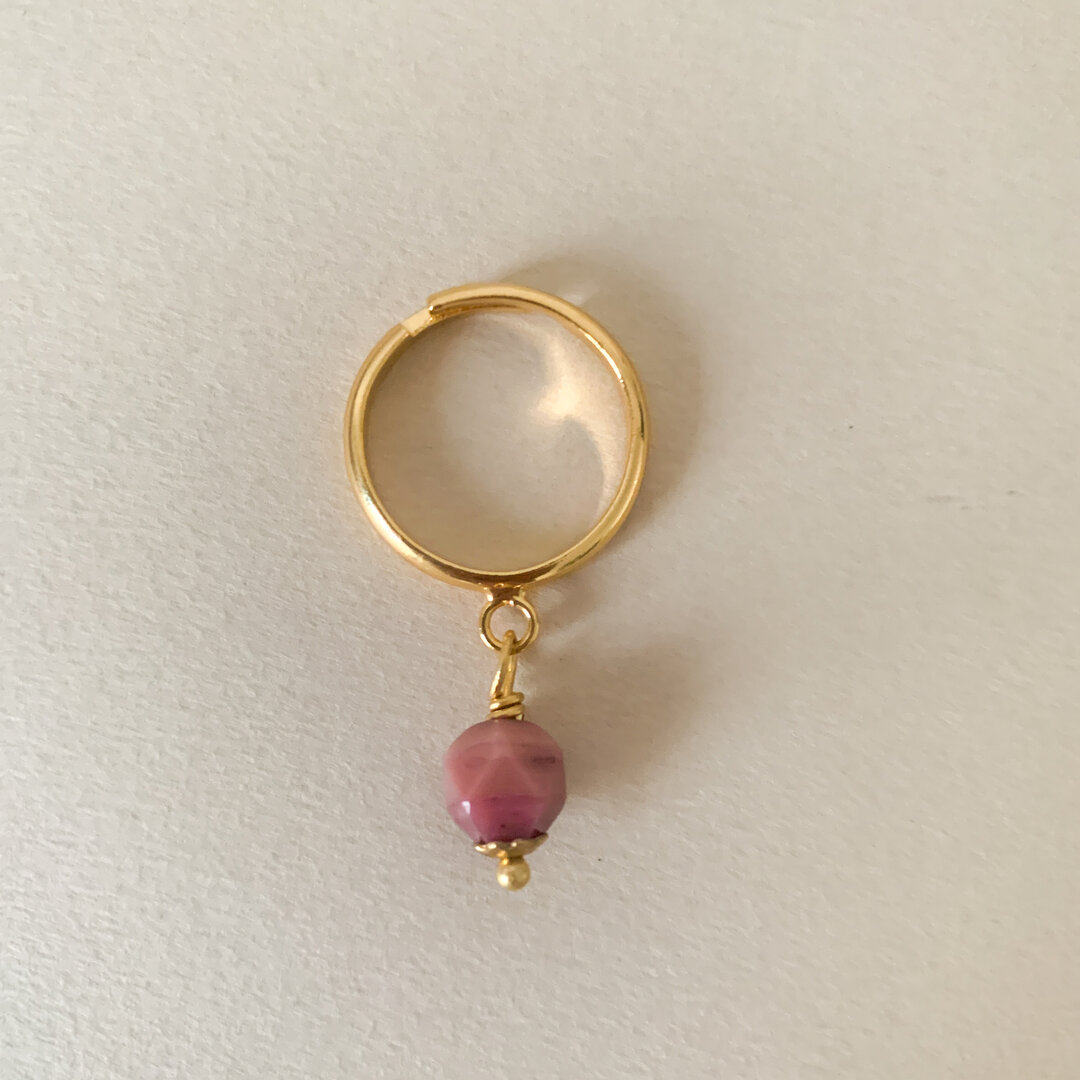 Brin De 54 Perles En Rhodonite Naturelle - 4 Mm, Trou 1 Mm - Rose/beige/noir