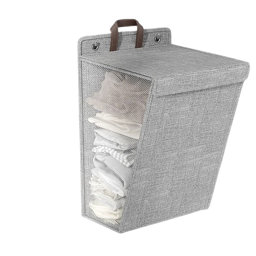 grand panier corbeille gris