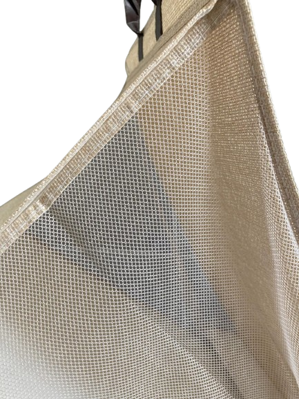 filet panier corbeille suspendu grand beige