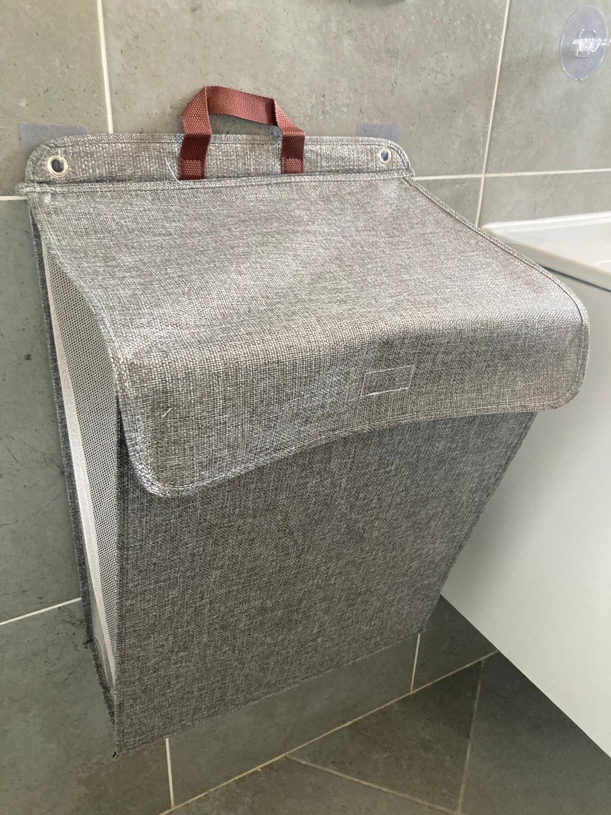 panier corbeille suspendu grand gris