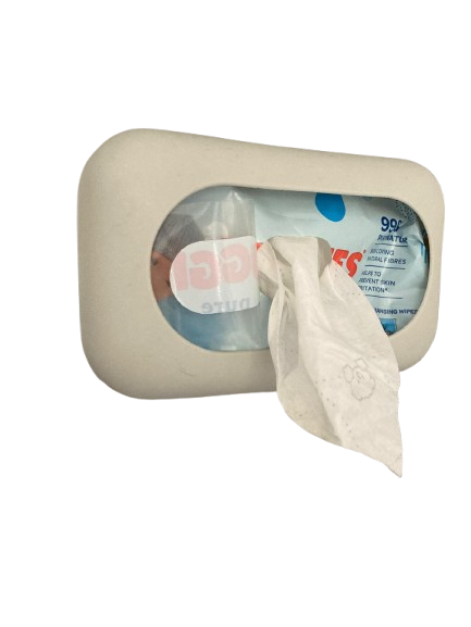 Distributeur de lingette suspendu flottant à ventouse avec lingettes.