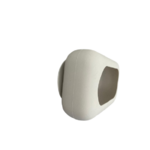 Distributeur de lingette suspendu flottant à ventouse gris clair profil.