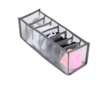 Panier organisateur de vêtements à compartiments 7 grille gris.