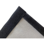 Moustiquaire en fibre de verre noire velcro à fermeture aimantée pour fenêtre 120120 cm angle.