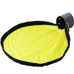 Panier jouet rangement rapideGris fond jaune.