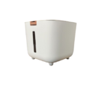 Boîte hermétique pour farine, céréales, riz, semoule 5 kg bouton rose gold vue 3 quart.