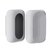 Boite support pour lingettes en silicone à ventouse design gris clair face et dos.