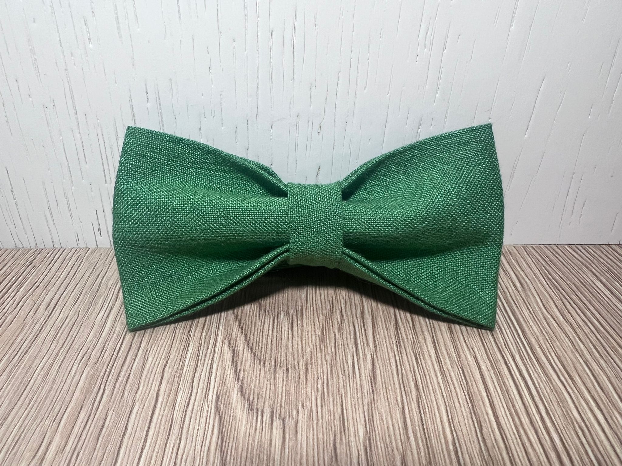 Noeud papillon en lin vert