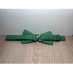 Nœud papillon en lin vert