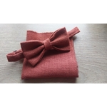 pochette terracotta et noeud