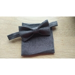 pochette abthracite et noeud
