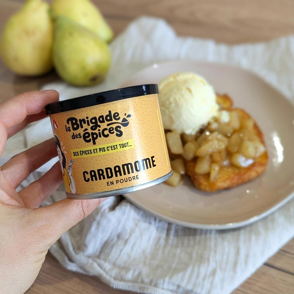 poires-carameliséees-cardamome-verte-poudre