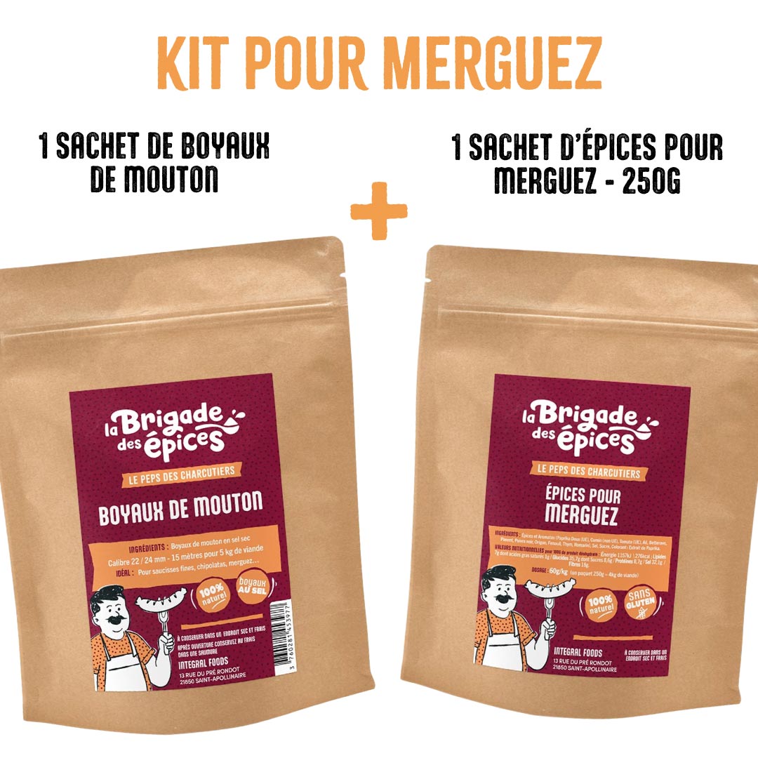 Kit pour merguez : Épices + boyaux