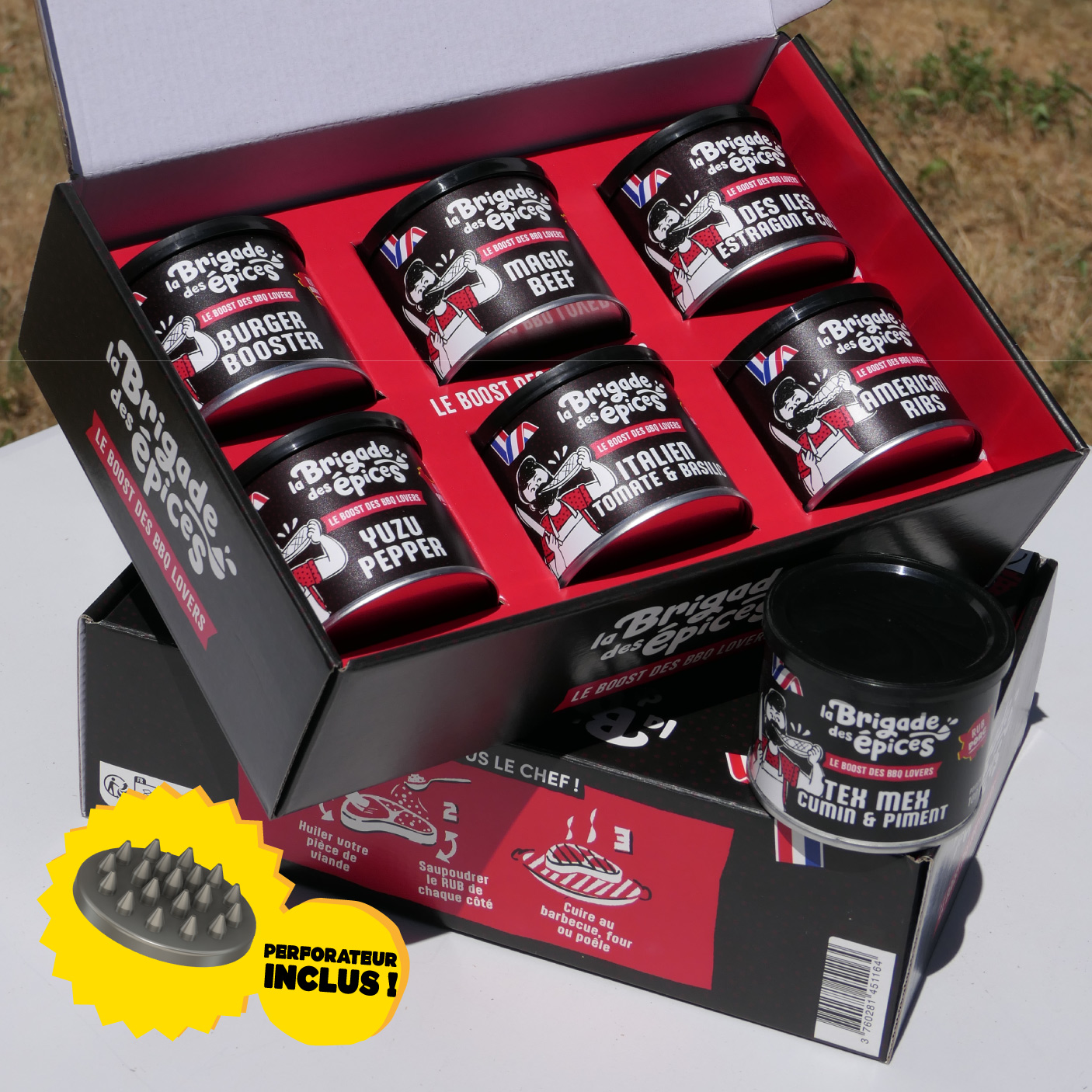 Assortiment de 7 RUB pour le barbecue