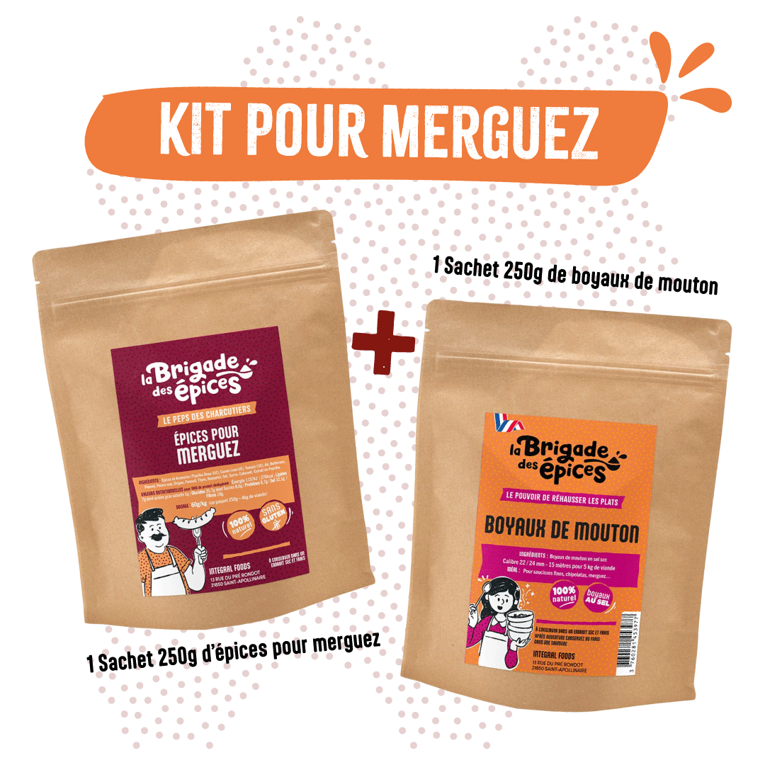 Kit pour merguez : Épices + boyaux